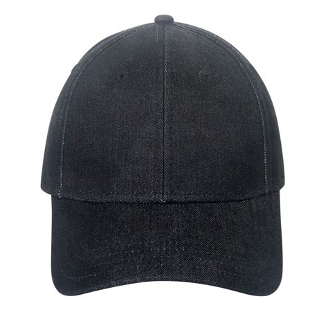 Black Denim Baseball Cap 